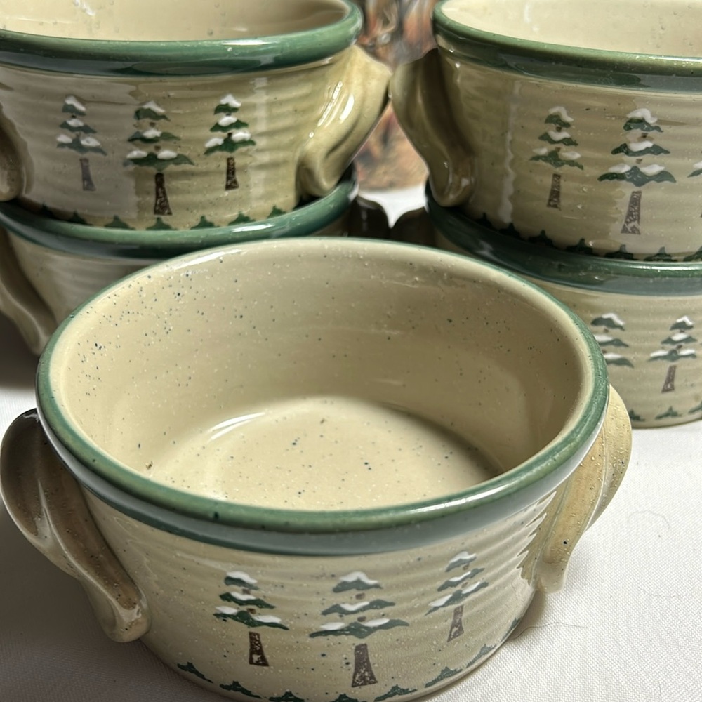 Sonoma soup bowls 5 Sold $100 as a set or $20. each. Oven, microwave safe. New